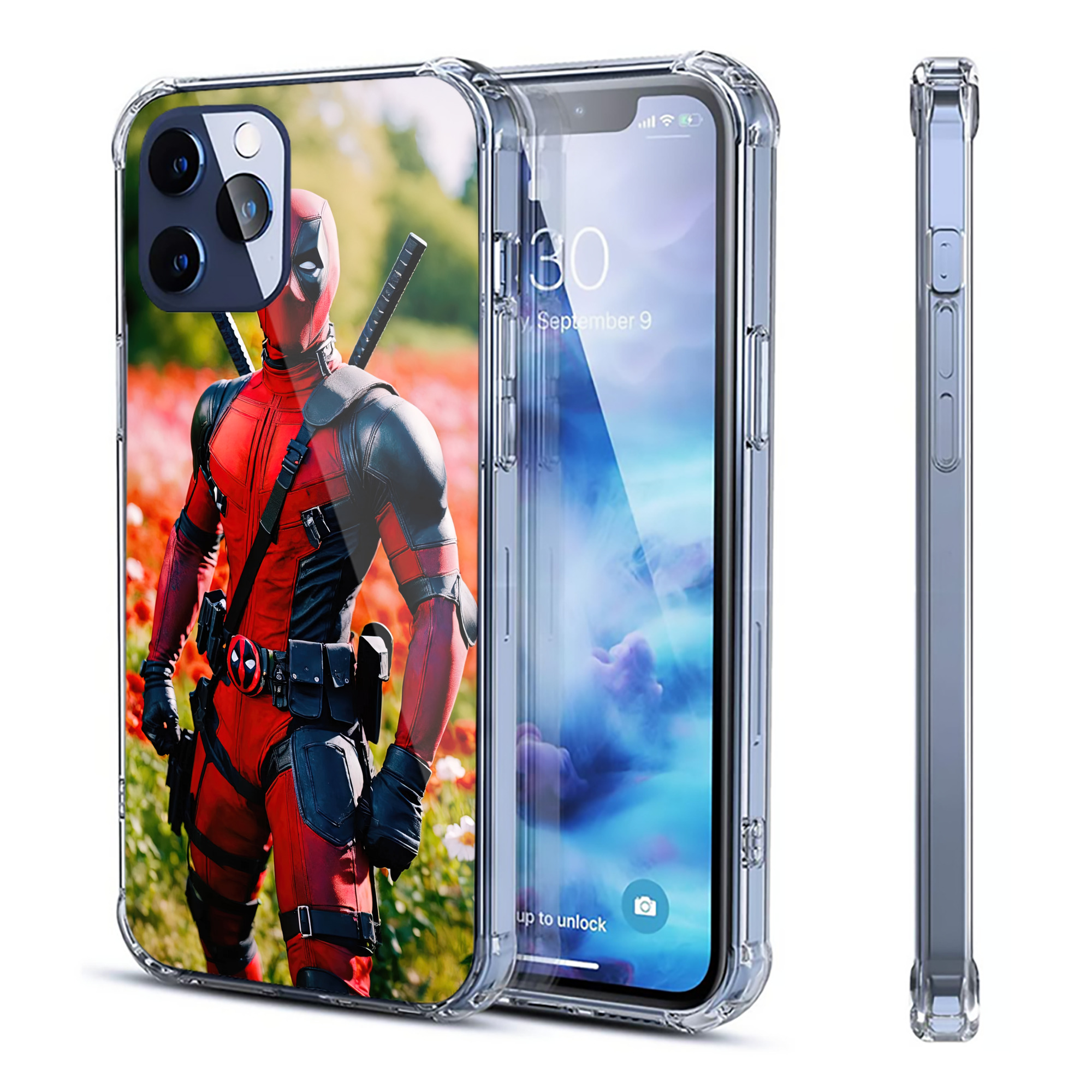 （画像用） Deadpool デッドプール 【iPhone 12シリーズ対応】透明スマホケース（クリアソフトケース）
